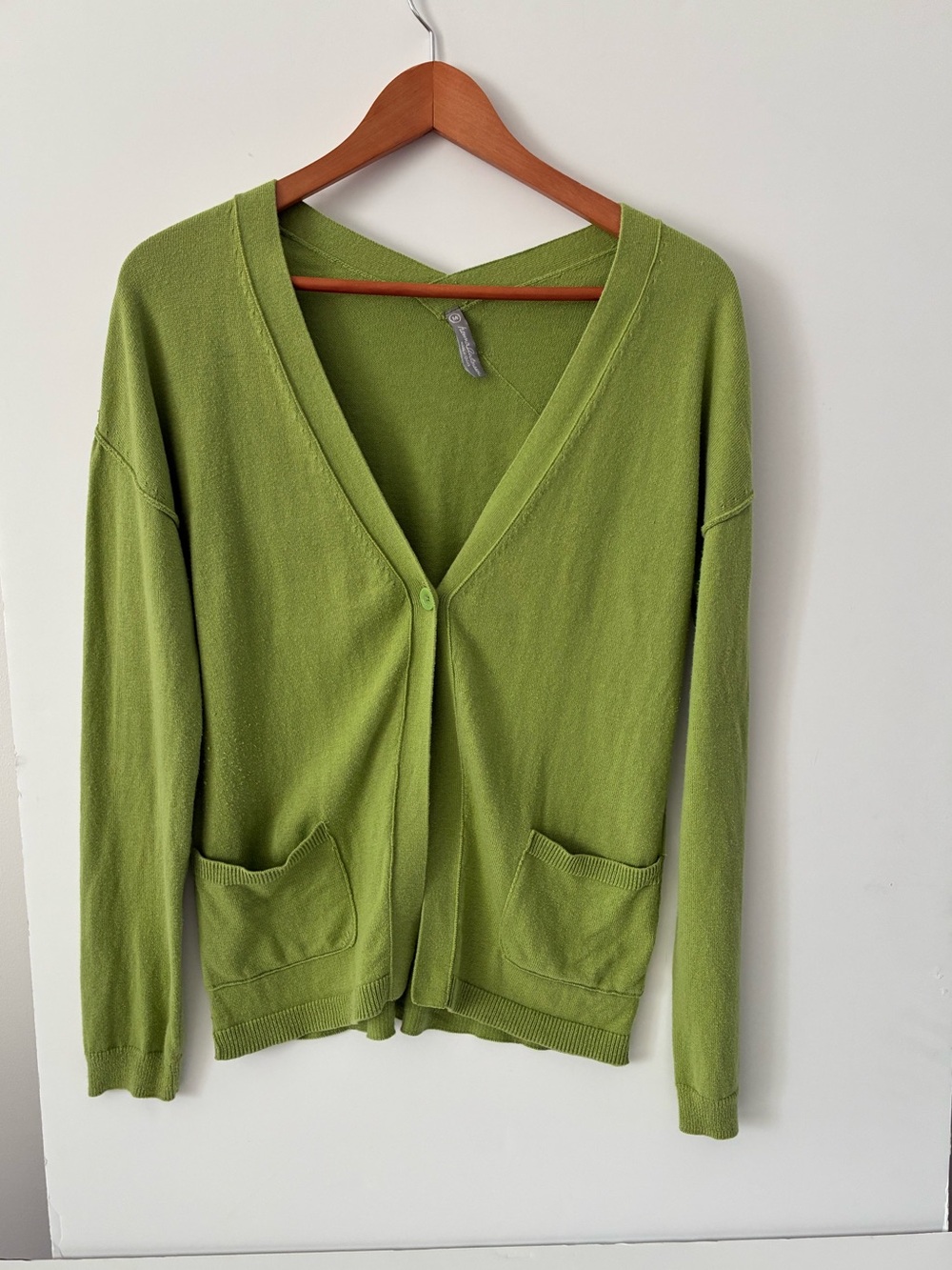 Hanna Andersson Green Cotton/Cashmere Cardigan - Women’s Medium